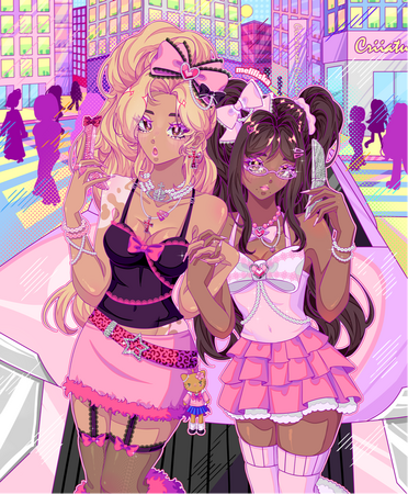 Characters by [[Criiaturaa](https://toyhou.se/criiaturaa)], Outfits by me